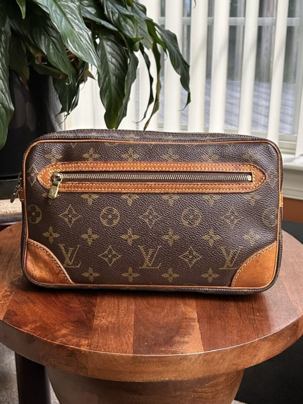 LOUIS VUITTON Monogram Marly Dragonne GM Pouch, Clutch Bag